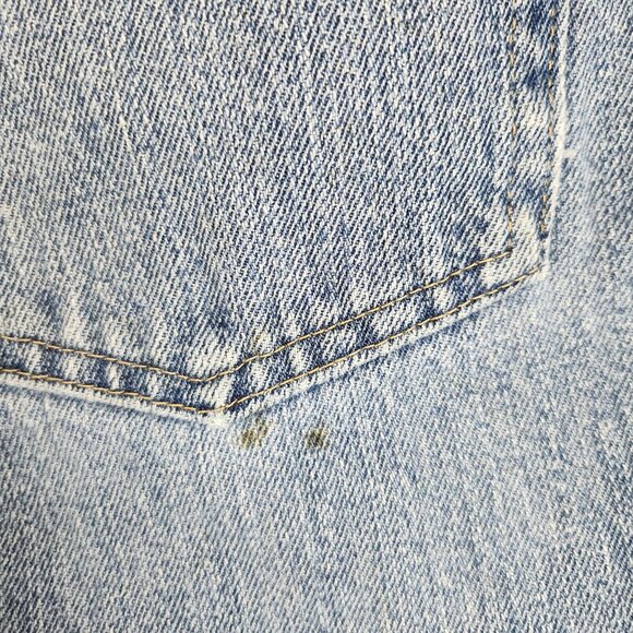 Wrangler Jeans Mens 38x34 Blue Denim Slim Straight Leg Rodeo Ranch Hand Workwear - Picture 15 of 16